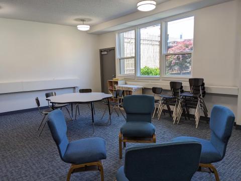 Classroom 4 with door to courtyard