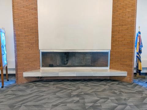 Fellowship Hall fireplace