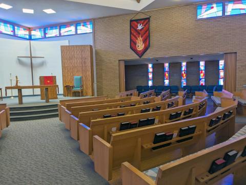 Sanctuary view from back towards Chapel